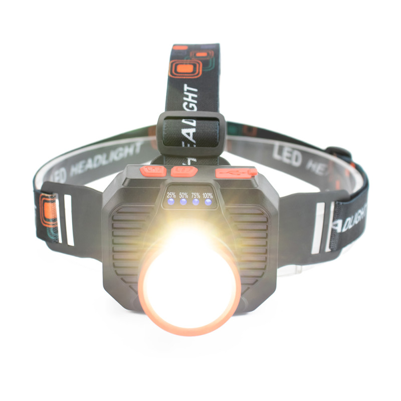 Ліхтар налобний 622-TG 15W, Li-Ion акумулятор, ЗУ Type-C, zoom, Box