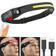 Ліхтар налобний BL-W689/5808А-LM+COB(white+red), Motion Sensor, Li-Ion аккум., ЗУ Type-C, Box
