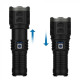 Ліхтар AK138 WHITE LASER LED PM60-TG, 4х18650, power bank, індикація заряду, ЗУ Type-C, zoom, Box