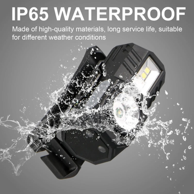 Ліхтар налобний T131-XPE+3SMD(red+green+blue+UV), Motion Sensor, Li-Ion акумулятор, магніт, кліпса, ЗУ Type-C, Box