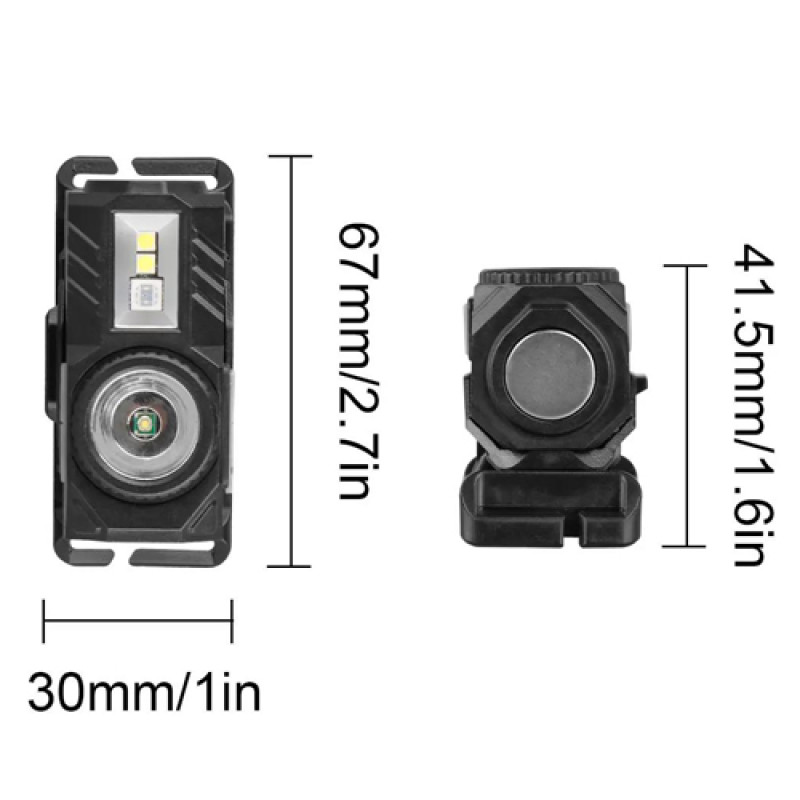 Ліхтар налобний T131-XPE+3SMD(red+green+blue+UV), Motion Sensor, Li-Ion акумулятор, магніт, кліпса, ЗУ Type-C, Box
