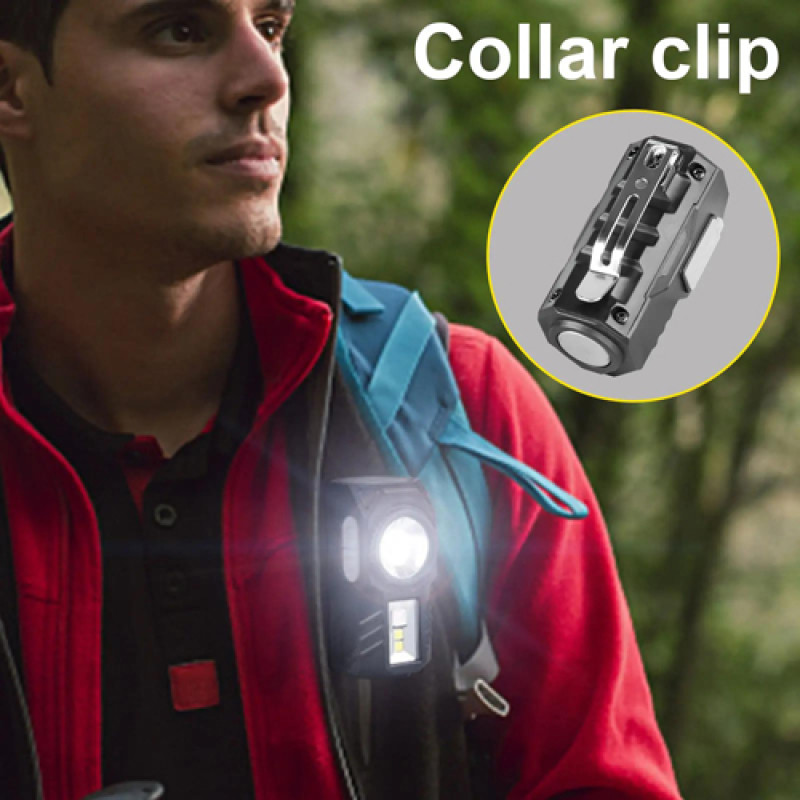 Ліхтар налобний T131-XPE+3SMD(red+green+blue+UV), Motion Sensor, Li-Ion акумулятор, магніт, кліпса, ЗУ Type-C, Box