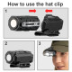 Ліхтар налобний T131-XPE+3SMD(red+green+blue+UV), Motion Sensor, Li-Ion акумулятор, магніт, кліпса, ЗУ Type-C, Box