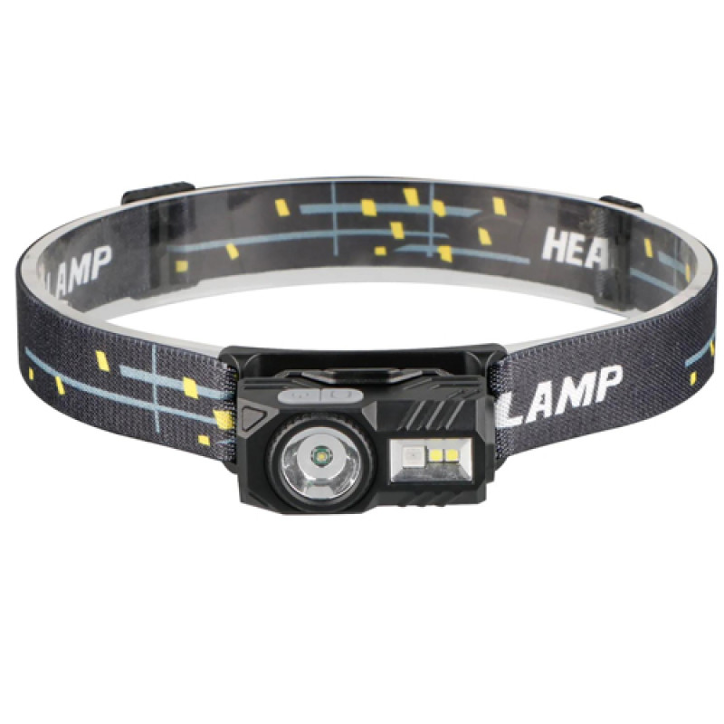 Ліхтар налобний T131-XPE+3SMD(red+green+blue+UV), Motion Sensor, Li-Ion акумулятор, магніт, кліпса, ЗУ Type-C, Box