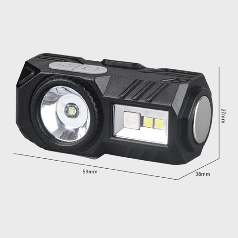 Ліхтар налобний T131-XPE+3SMD(red+green+blue+UV), Motion Sensor, Li-Ion акумулятор, магніт, кліпса, ЗУ Type-C, Box