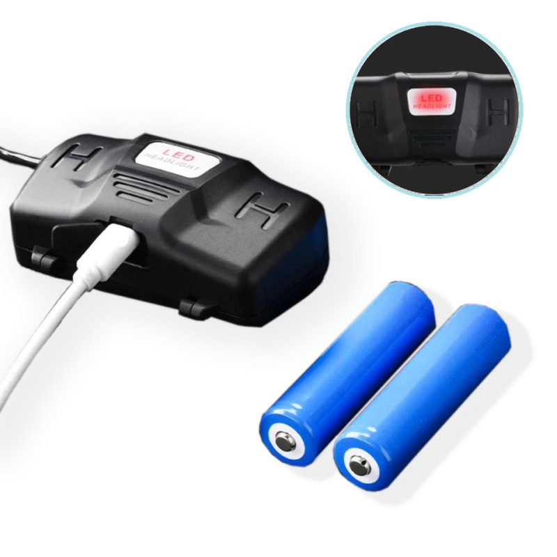 Ліхтар налобний BL-8003-P50, 2x18650, zoom, ЗУ microUSB, Box