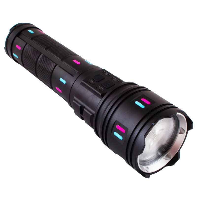 Фонарь NIGHT VISION FLUORESCENCE AK177-WHITE LASER LED PM60-TG, 8x18650 3.7V, power bank, ЗУ Type-C, zoom, 5 фильтров