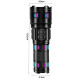 Фонарь NIGHT VISION FLUORESCENCE AK177-1 WHITE LASER LED PM60-TG, 4х18650, power bank, индикация заряда, ЗУ Type-C, zoom, 5 фильтров