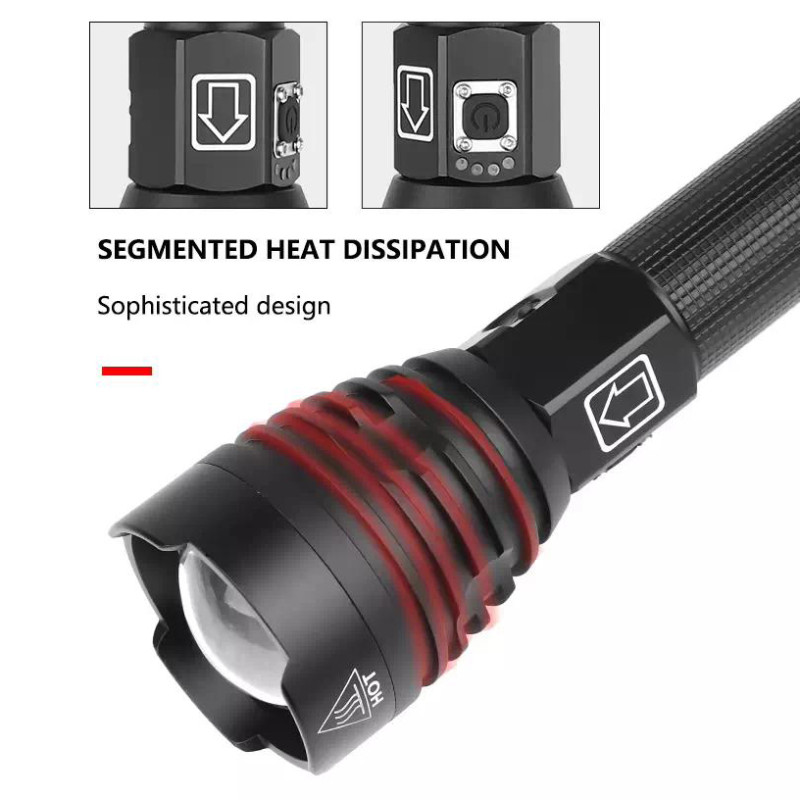 Ліхтар ручний BL-601-P90, 1x26650, ЗУ Type-C, zoom, Box