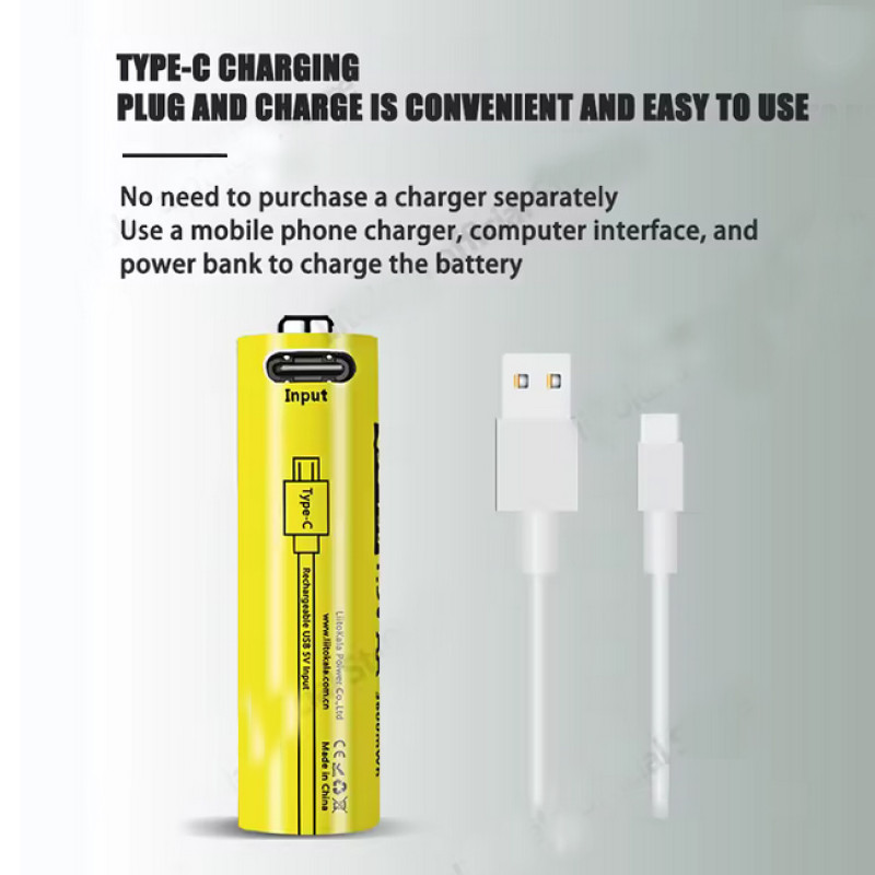 Акумулятор AA, LiitoKala USB-T36 1.5V, 2400mAh, ОРИГІНАЛ