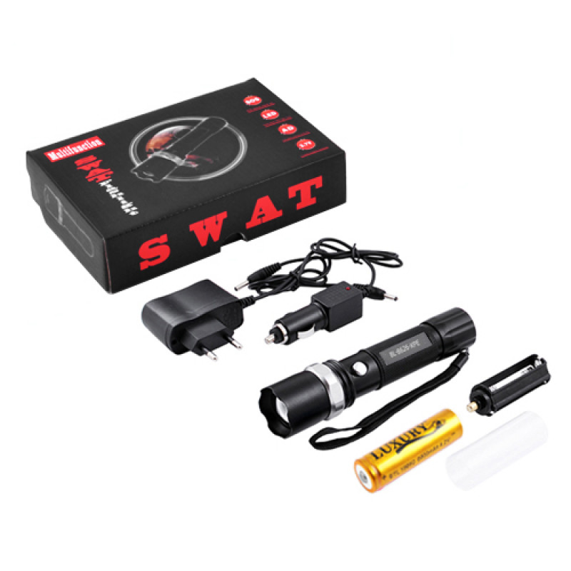 Ліхтар Police 8626-XPE, 1х18650/3xAAA, zoom, ЗУ 220V/12V, Box