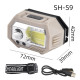 Ліхтар налобний SH-S9-XPE+COB+3SMD(red), Motion Sensor, вбудований акумулятор, ЗУ Type-C, Box