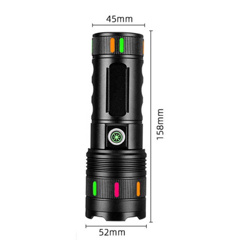Фонарь NIGHT VISION FLUORESCENCE 701-PM10-TG,  Li-Ion аккум., ЗУ Type-C, индикация заряда, zoom