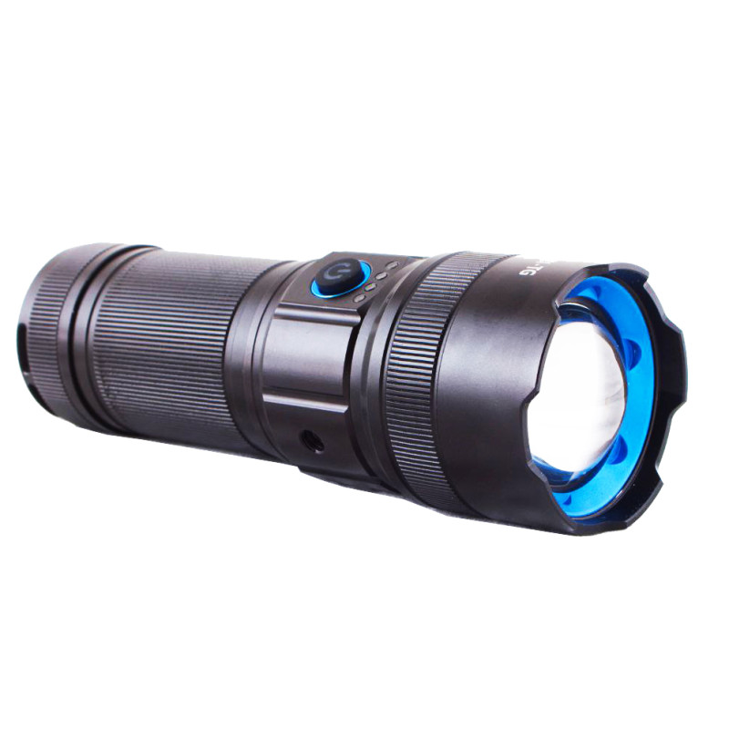 Фонарь AK180 WHITE LASER LED PM30-TG, 1х38650, power bank, ЗУ Type-C, zoom, 5 фильтров