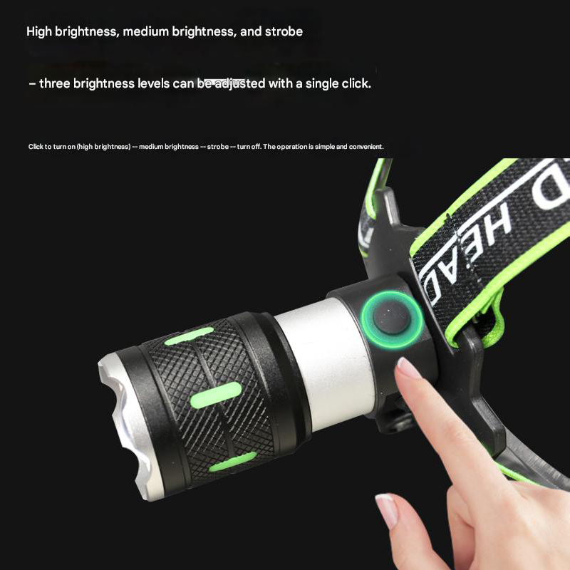 Ліхтар налобний A44-GT, 2x18650, Power Bank, ЗУ Type-C, zoom