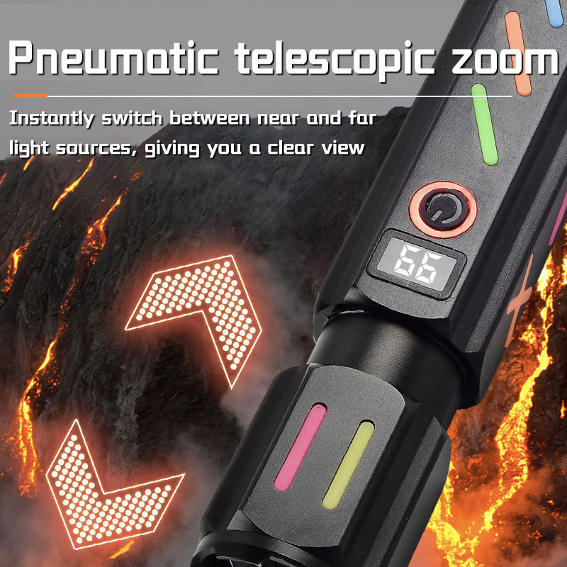 Ліхтар NIGHT VISION FLUORESCENCE 530 WHITE LASER LED PM30-TG, Power Bank, 1x18650, ЗУ Type-C, zoom, Box