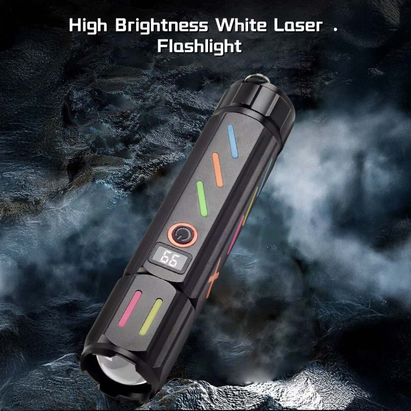 Ліхтар NIGHT VISION FLUORESCENCE 530 WHITE LASER LED PM30-TG, Power Bank, 1x18650, ЗУ Type-C, zoom, Box