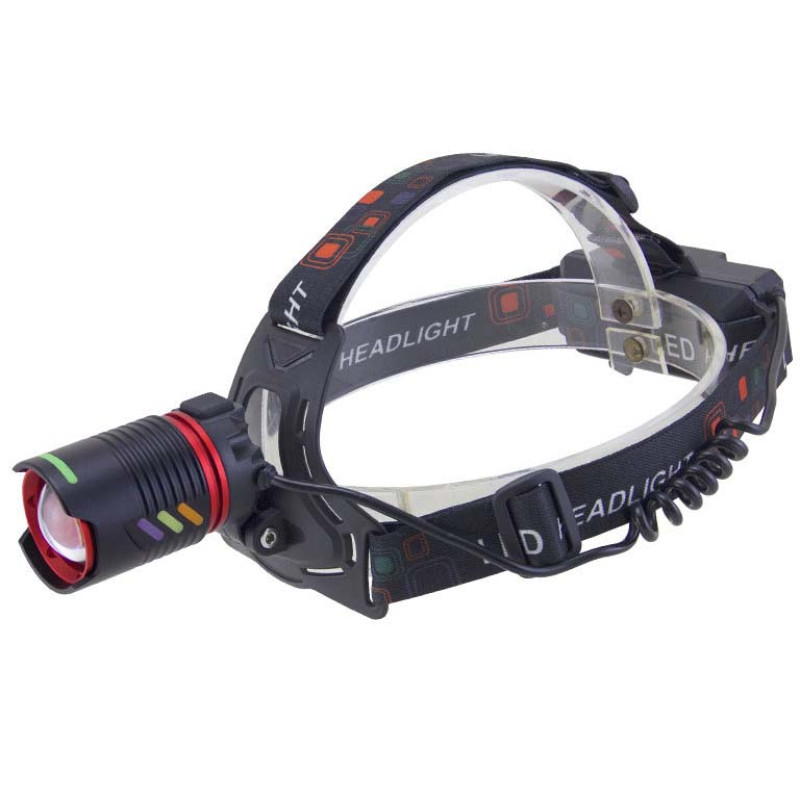 Ліхтар налобний NIGHT VISION FLUORESCENCE CT012-2R-TG, 2x18650, ЗУ Type-C, zoom, Box
