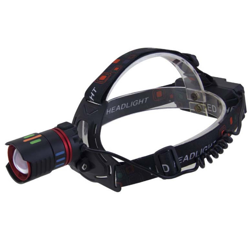 Ліхтар налобний NIGHT VISION FLUORESCENCE CT012-3Q-TG, 3x18650, ЗУ Type-C, zoom, Box