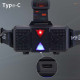 Ліхтар налобний NIGHT VISION FLUORESCENCE CT012-3Q-TG, 3x18650, ЗУ Type-C, zoom, Box