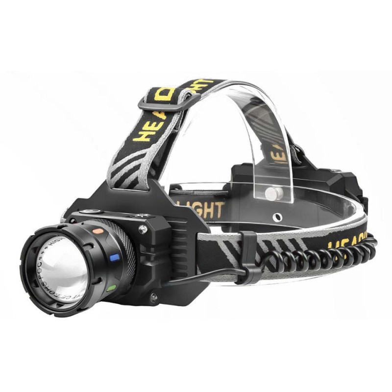 Фонарь налобный BL-T701D-TG, Motion Sensor, 3x18650, Power Bank, ЗУ Type-C, zoom, Box