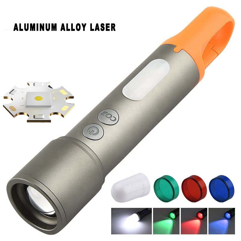 Фонарь CB-X723-TG+3LED, Li-Ion аккумулятор, 3 фильтра, ЗУ Type-C, zoom, Box