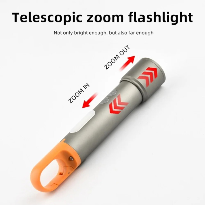 Фонарь CB-X723-TG+3LED, Li-Ion аккумулятор, 3 фильтра, ЗУ Type-C, zoom, Box