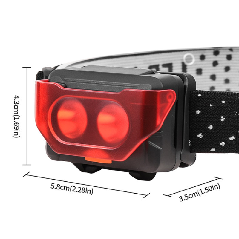 Ліхтар налобний 2029-2XPE(RED), 1 РЕЖИМ, 3хААА