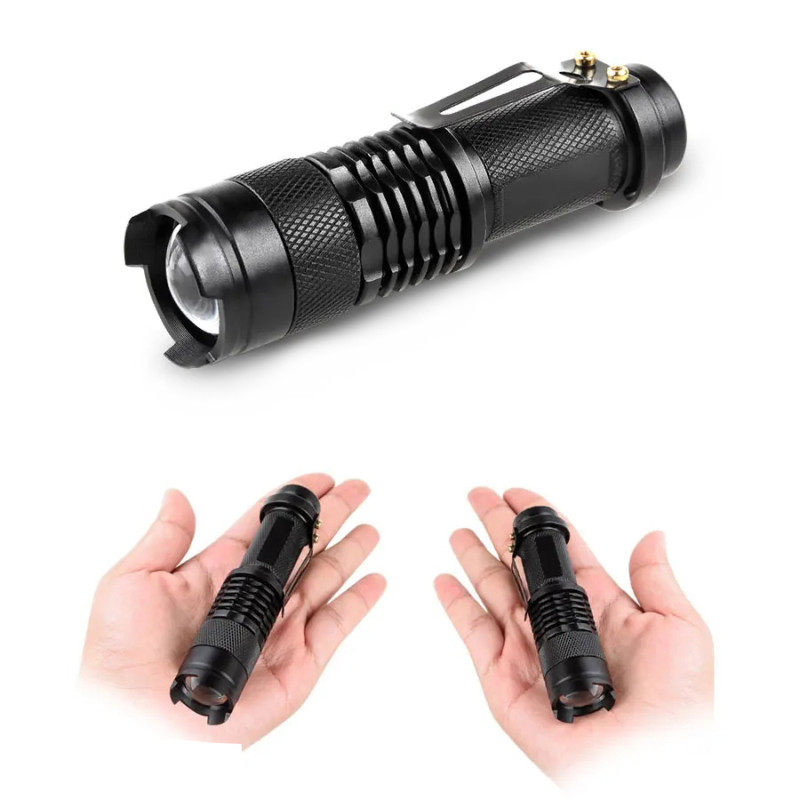 Ліхтар ручний K11-395UV, 1хАА, 1 режим, zoom, зажим