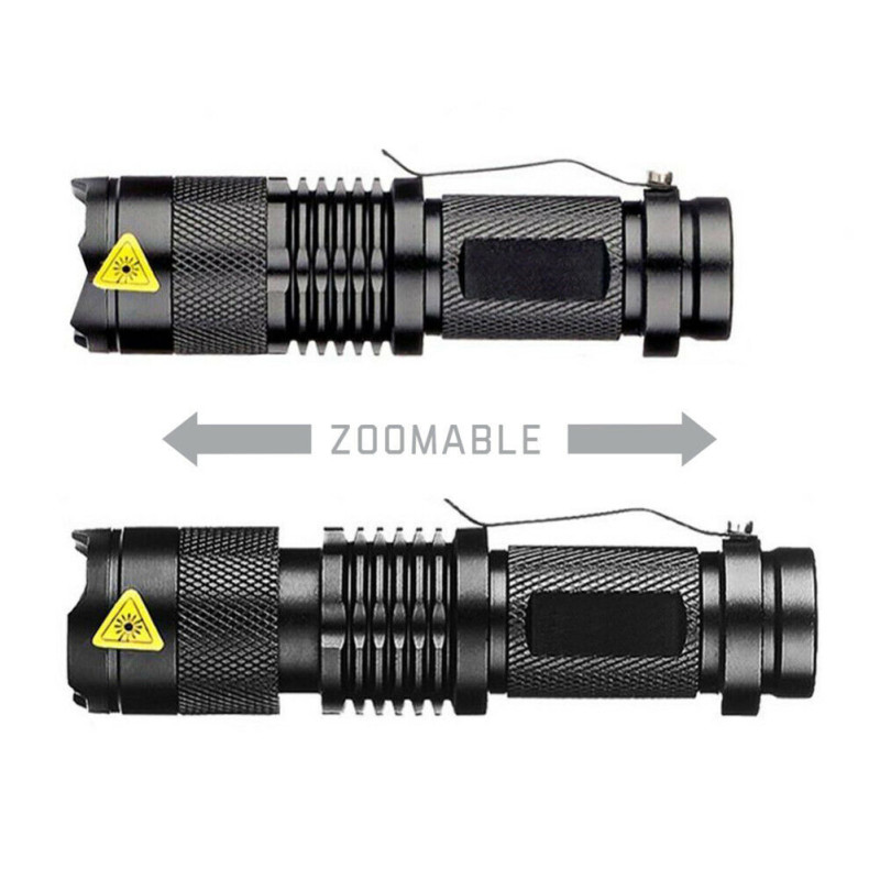 Ліхтар ручний K11-395UV, 1хАА, 1 режим, zoom, зажим