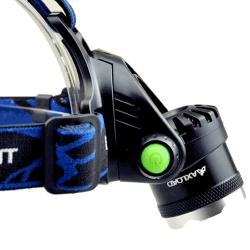 Ліхтар налобний PLD-V9-F-4XPE(RGB), 2x18650, ЗУ Type-C, zoom, Box