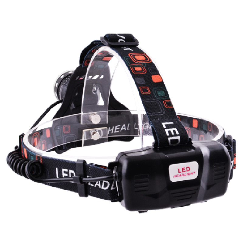 Ліхтар налобний Police T105-T6+COB, 2x18650, zoom, ЗУ microUSB, Box